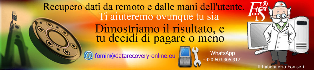 Servizi di Recupero Dati Online, dati persi e foto su Internet.