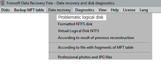 Recovering from a problem logical drive letter