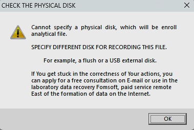 Selecting the source disk.