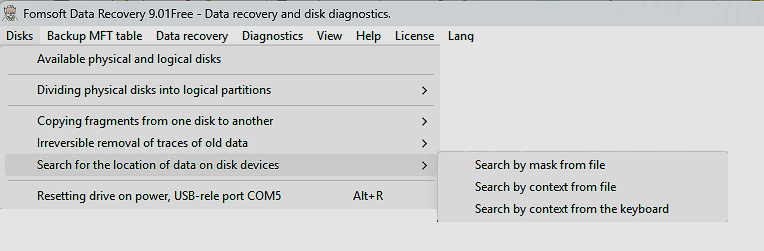Uninstall without further recovery, the Clear menu.