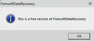 This is the free version of the Fomsoft Data Recovery program.
